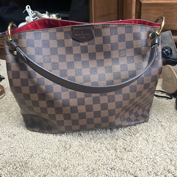 Louis Vuitton Brown and Red Checkered Bag - Picture 1 of 16